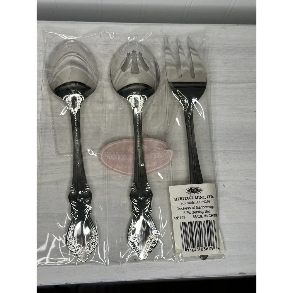 Reed & Barton Heritage Mint Marlborough 18/10‎ Stainless 3 serving pieces